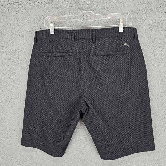 Tommy Bahama Chino Shorts Mens 34 Black Textured Performance Golf Casual - Picture 5 of 6